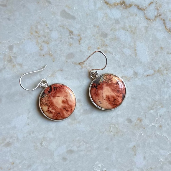 NWOT Sundance Campfire Earrings Maligano Jasper Sterling Silver